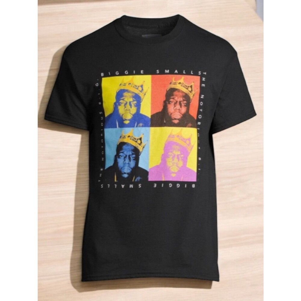 Notorious B.I.G. Biggie Smalls Black Tee T Shirt Mens Color Squares Hip Hop XL
